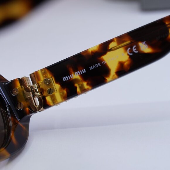 Miu Miu MU06ZS VAU06B Women Oval Sunglasses - Havana / Brown main image 8